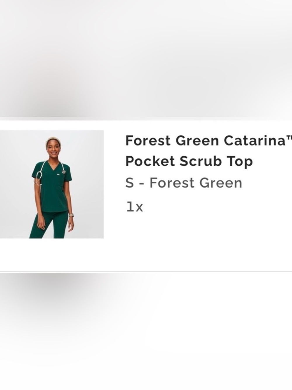 Figs Forest Green Catarina Scrub Top